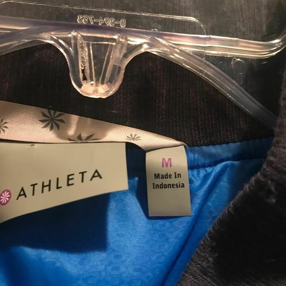 Athleta Puffer Down Jacket Blue Size M - Picture 7 of 7